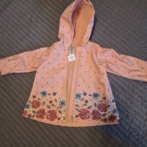 Little Me Pink Floral Raincoat